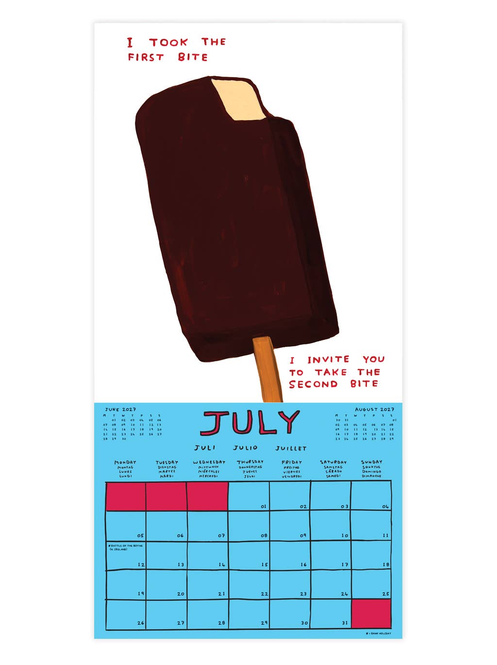 David Shrigley Official 2027 Wall Calendar