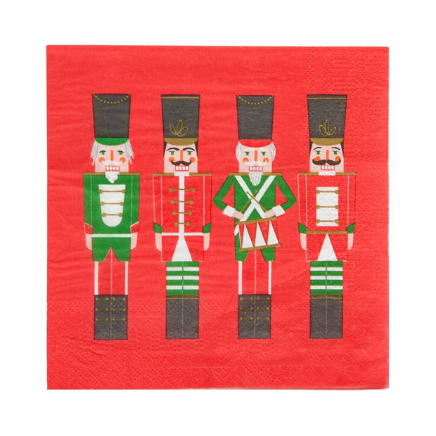 Red Nutcracker Christmas Napkins