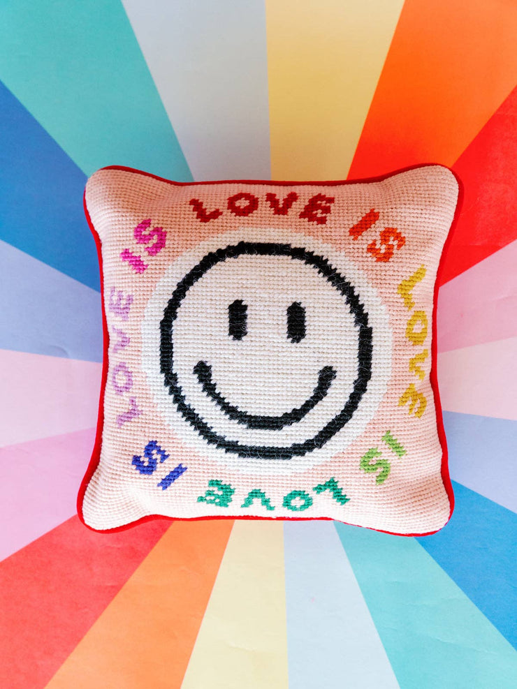 Love is Love Needlepoint Pillow