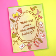 Charm Bracelet Holiday Card: Single card