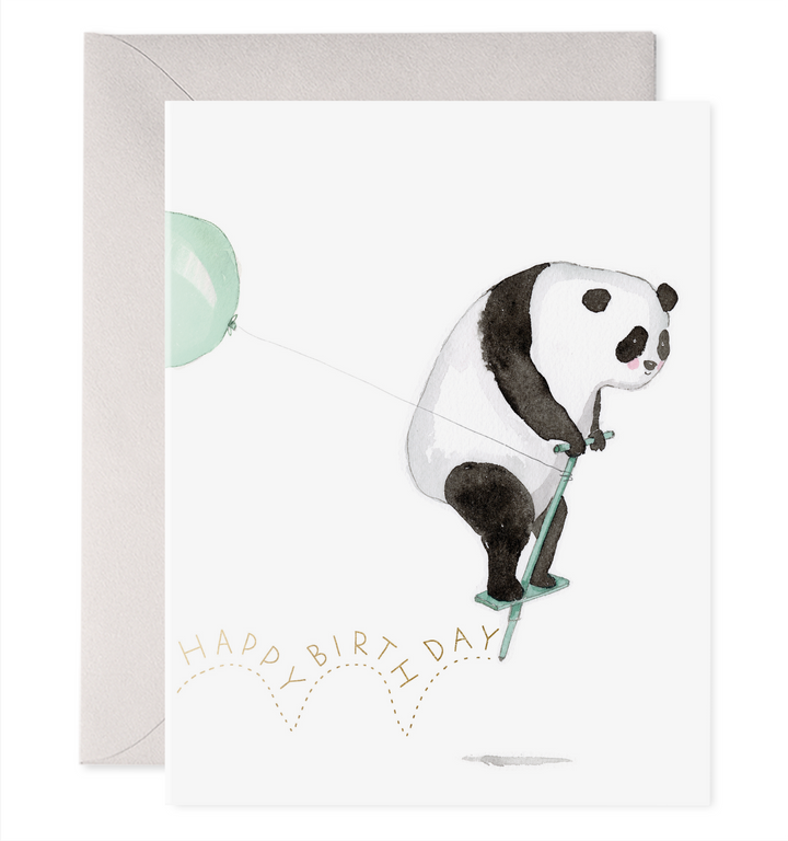 Pogo Panda Birthday Greeting Card