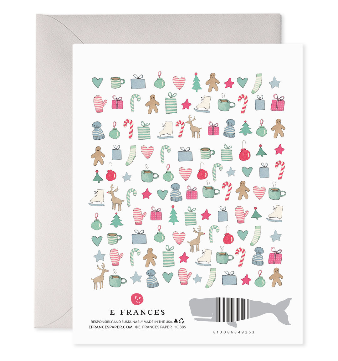 Merry Motif Holiday Greeting Card Boxed Set, Set of 6