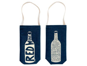 Red Single Wine Totes: Natural