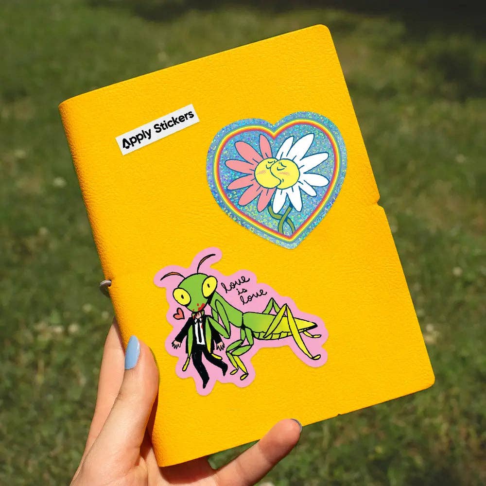 Kissing Flowers Pride Sticker