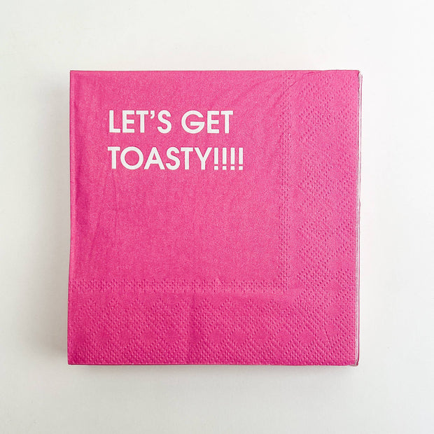 Let's Get Toasty -  Pink Cocktail Napkins