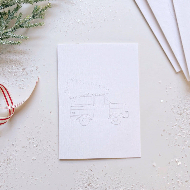 Christmas cheer paintable watercolor notecard set