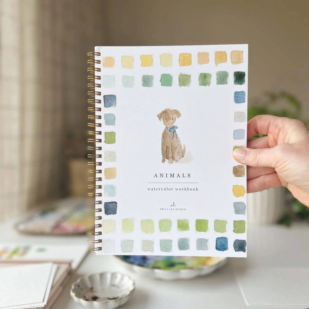 Animals watercolor workbook