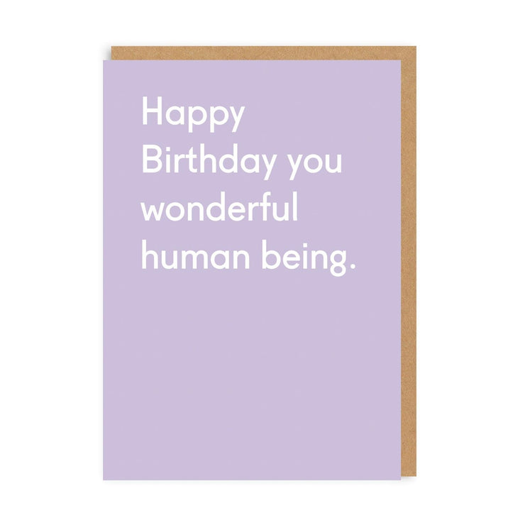 Wonderful Human Being Greeting Card (4064)