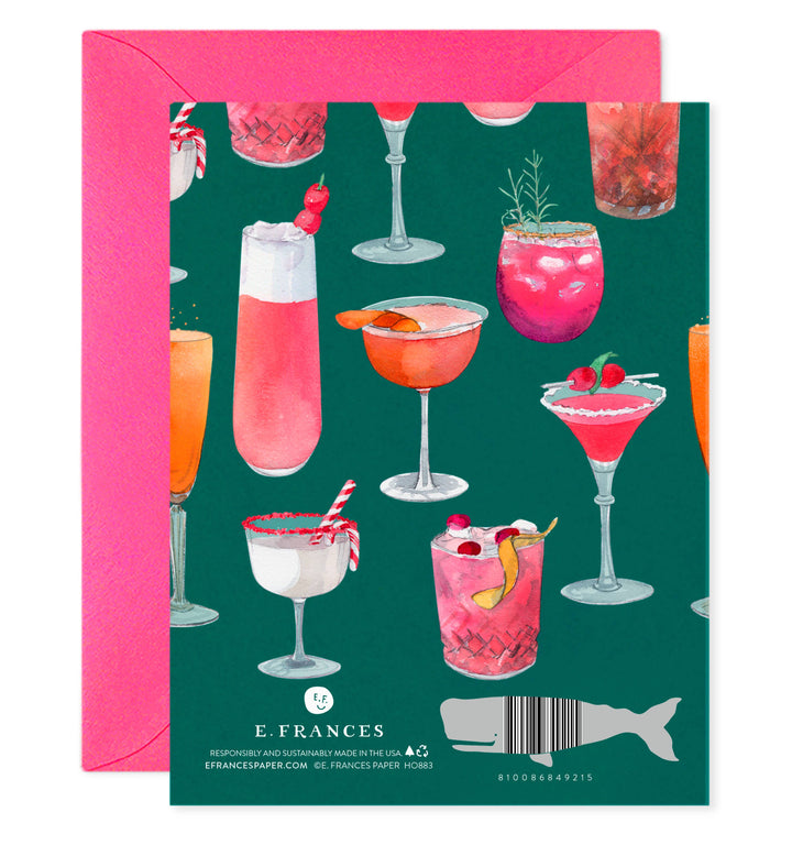 Making Spirits Bright Holiday Cocktail Greeting Card