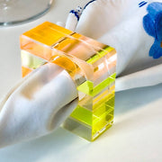 Napkin Rings - Set of 4: Purple-Blue / Square