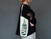 White Single Wine Totes: Natural