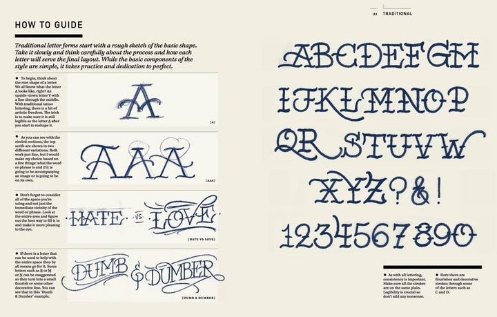 Graphic Art of Tattoo Lettering