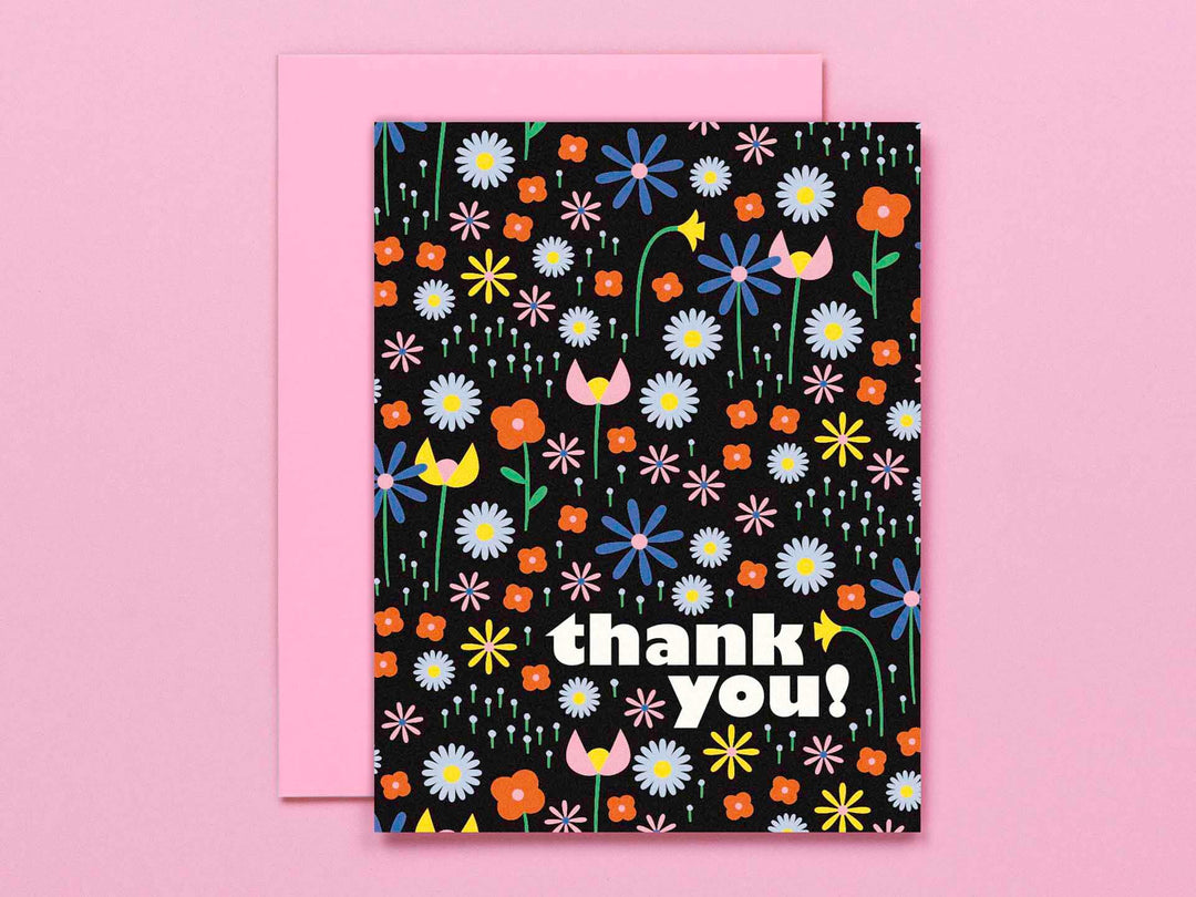 Chanson de Fleurs Floral Thank You Card