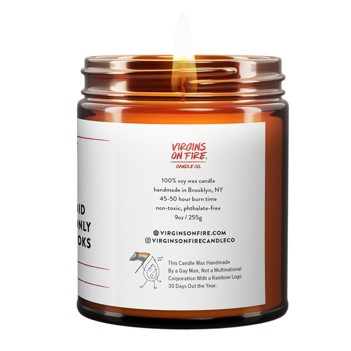 DARK VOID FILLED ONLY WITH BOOKS (Amber & Rose) Soy Candle