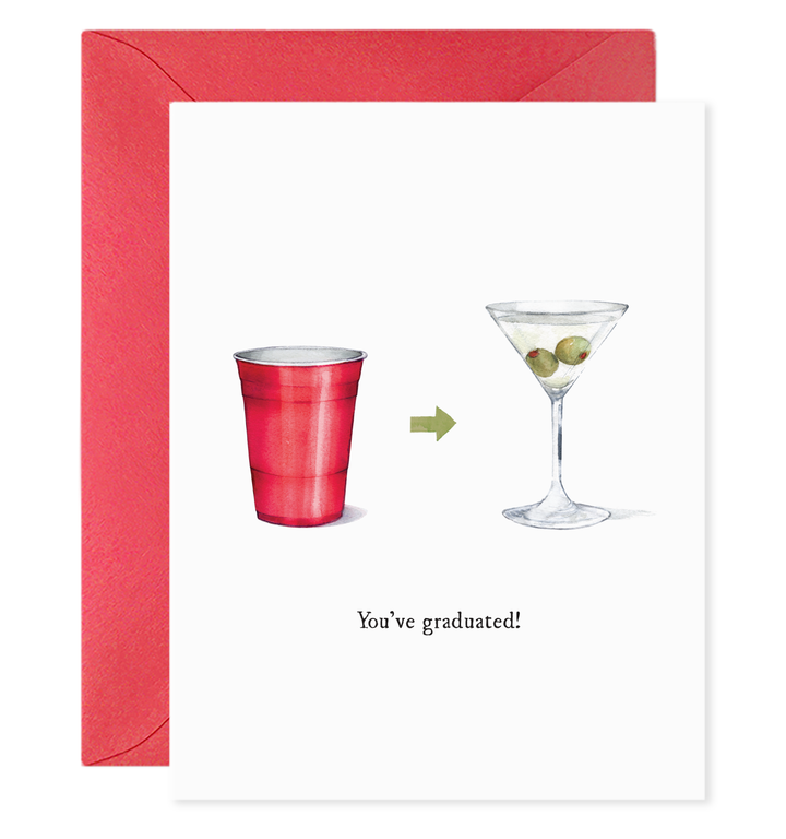 You've Graduated Martini Greeting Card