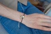 Not So evil eye bracelet: Burgundy