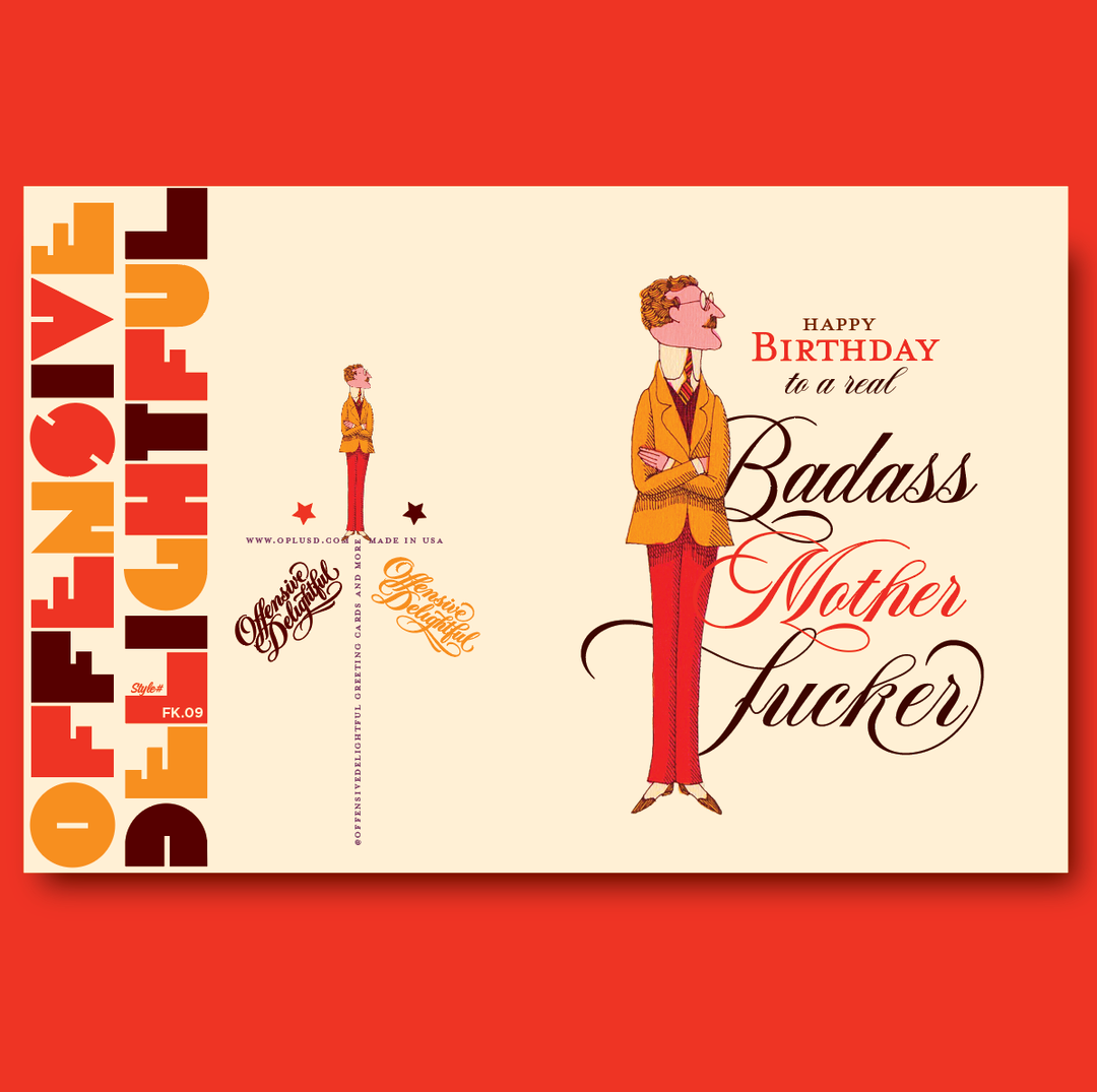 DANDY BADASS MOFO birthday card