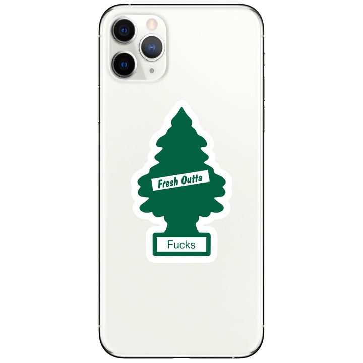Fresh Outta Fucks Tree Funny Swear High QualityVinyl Sticker