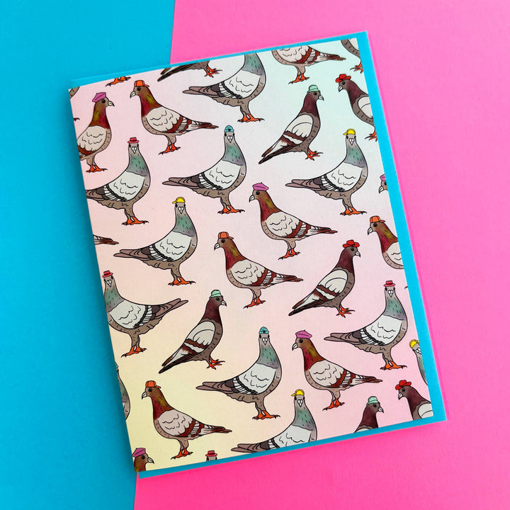 Pigeons Patterned Greeting Card