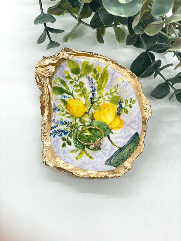 Lemon and Lavender Oyster Trinket Dish