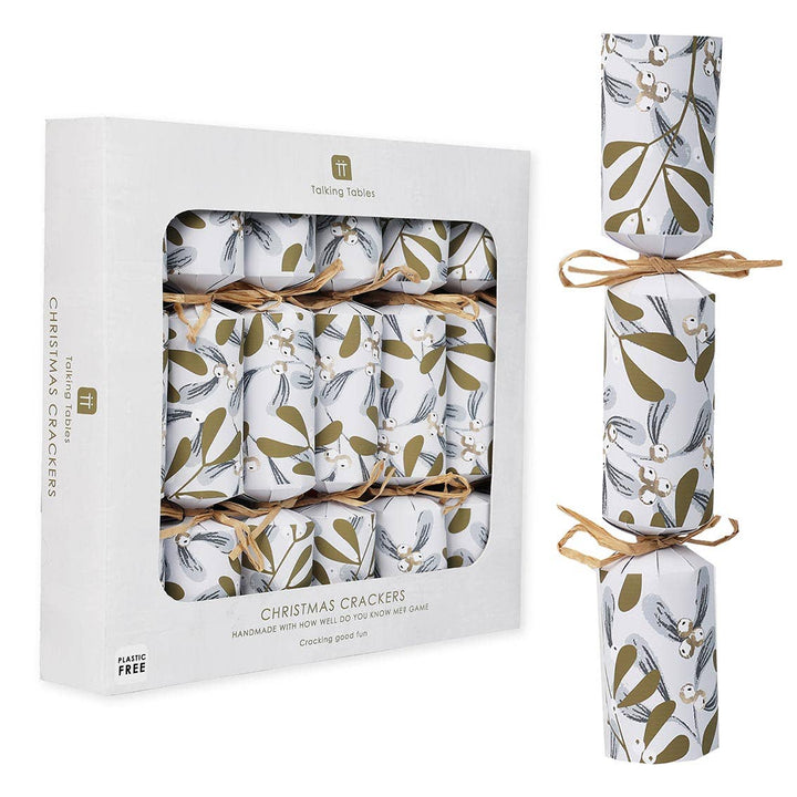 Mistletoe White Christmas Crackers