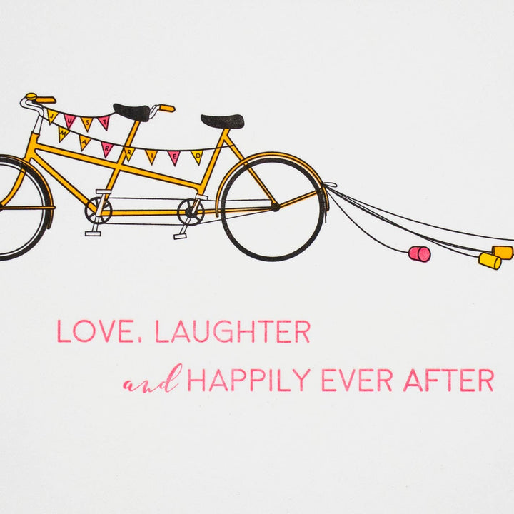 Wedding Bike - Letterpress Congratulations Card
