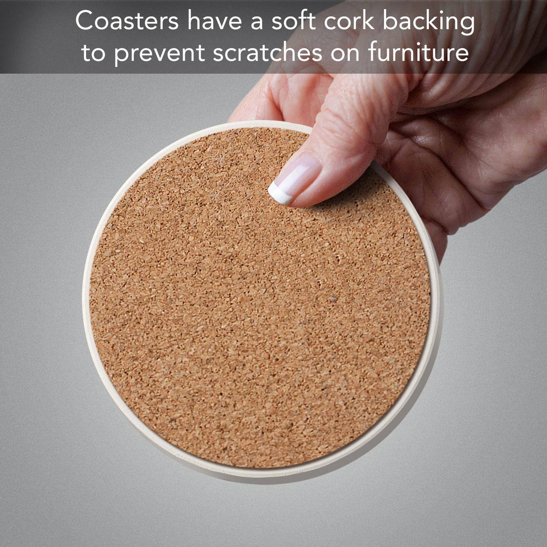 FLW Caberet Dinnerware Patterns 4 Pack Round Stone Coasters