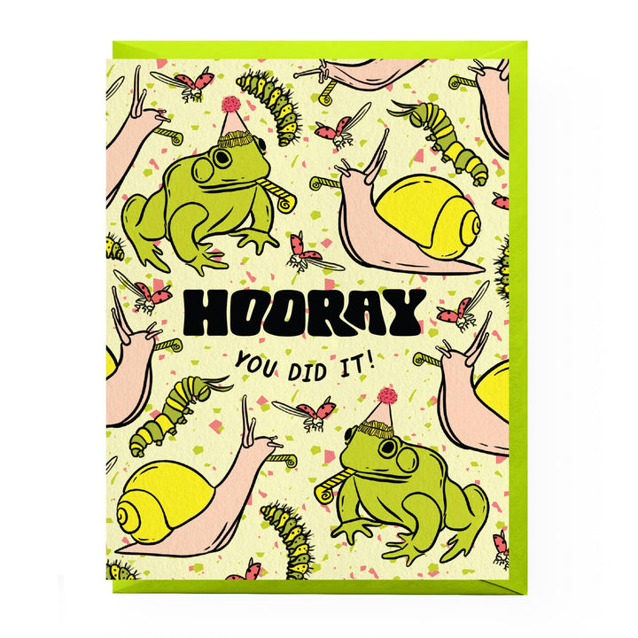 Garden Friends Frog Congratulations Card