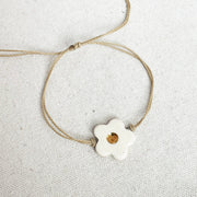 Daisy Charm Bracelet: Sand