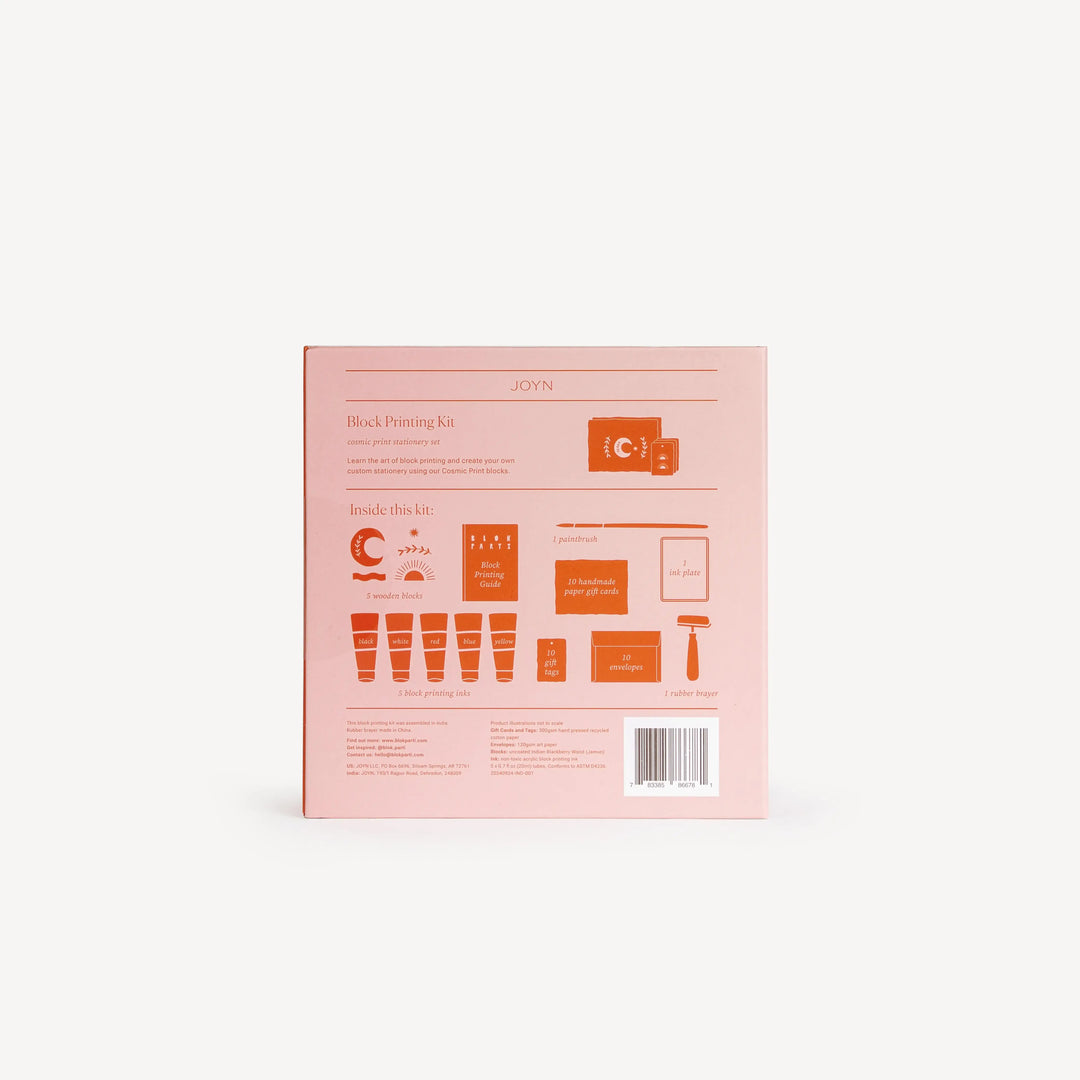 BLOK PARTI Block Printing Kit - Cosmic Print Stationery Set