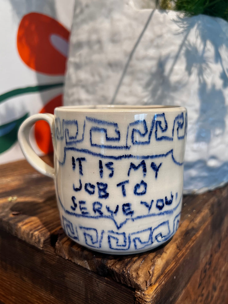 'We Are Happy to Serve You' Inspired Mugs