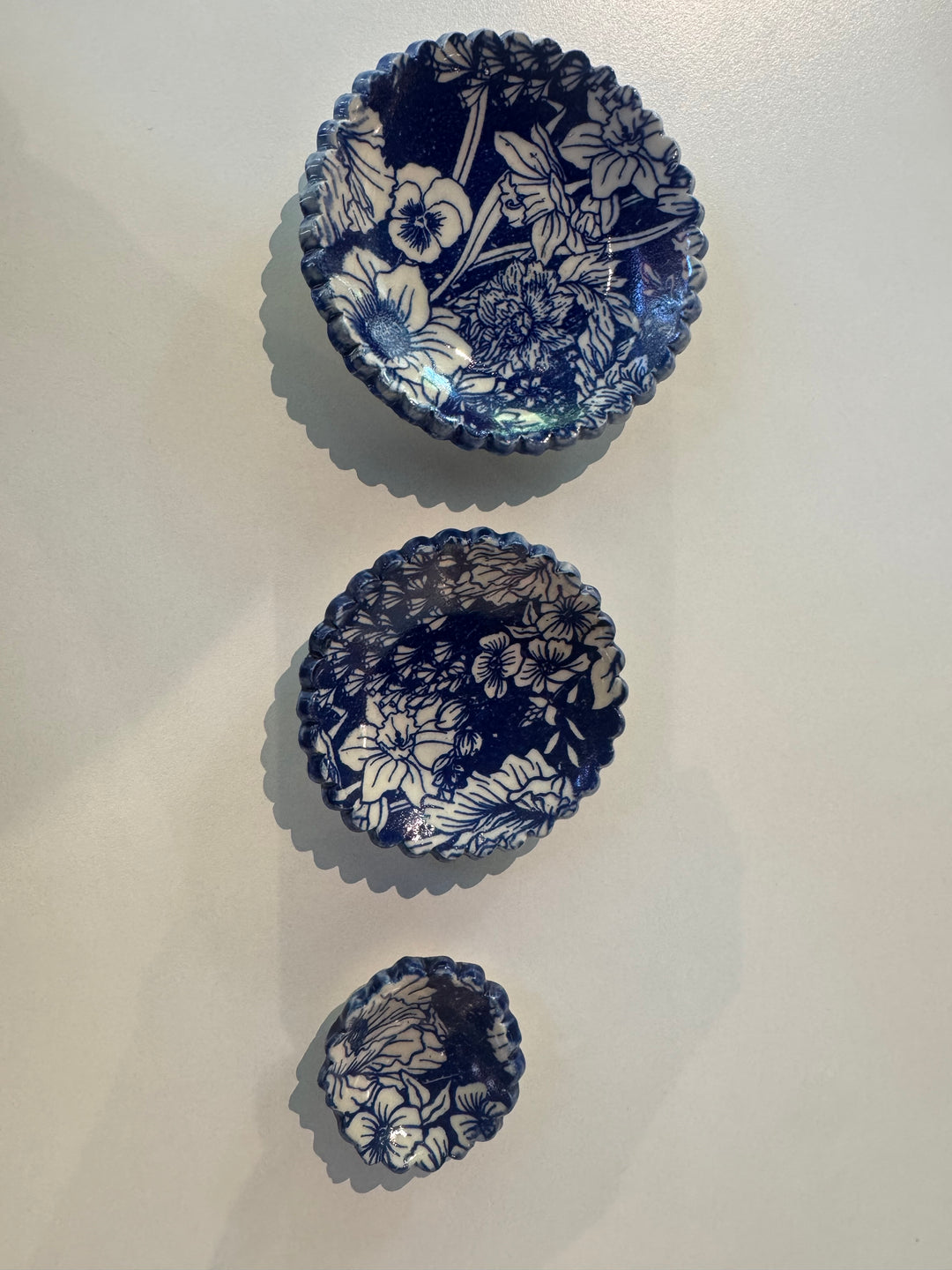 Botanical Blue Trinket Dishes