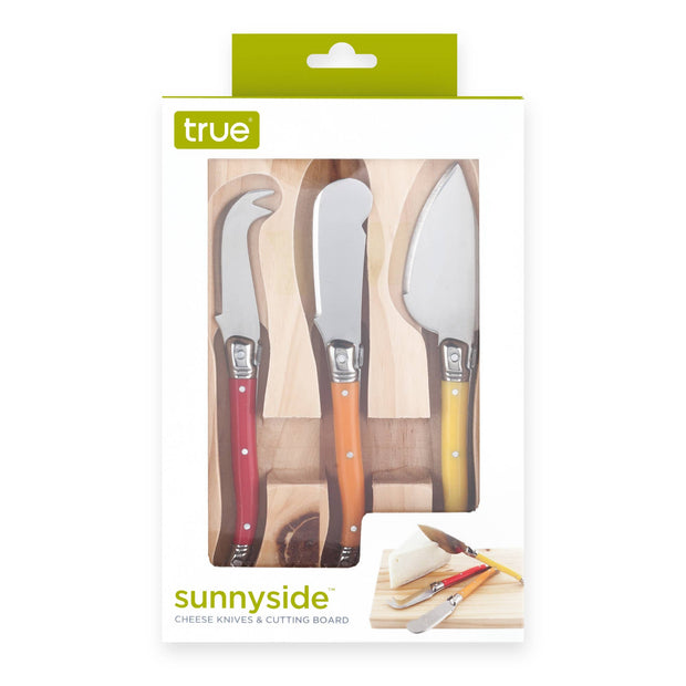 Sunnyside 8 inch Pine Wood Cheese Board Knives Set of 4
