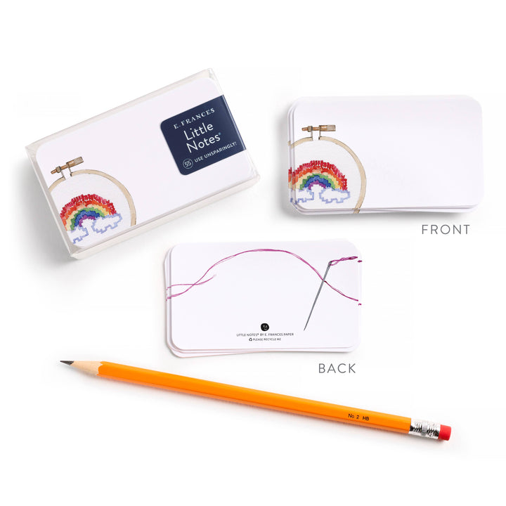 Rainbow Cross Stitch Little Notes® – Notecards, Set of 55