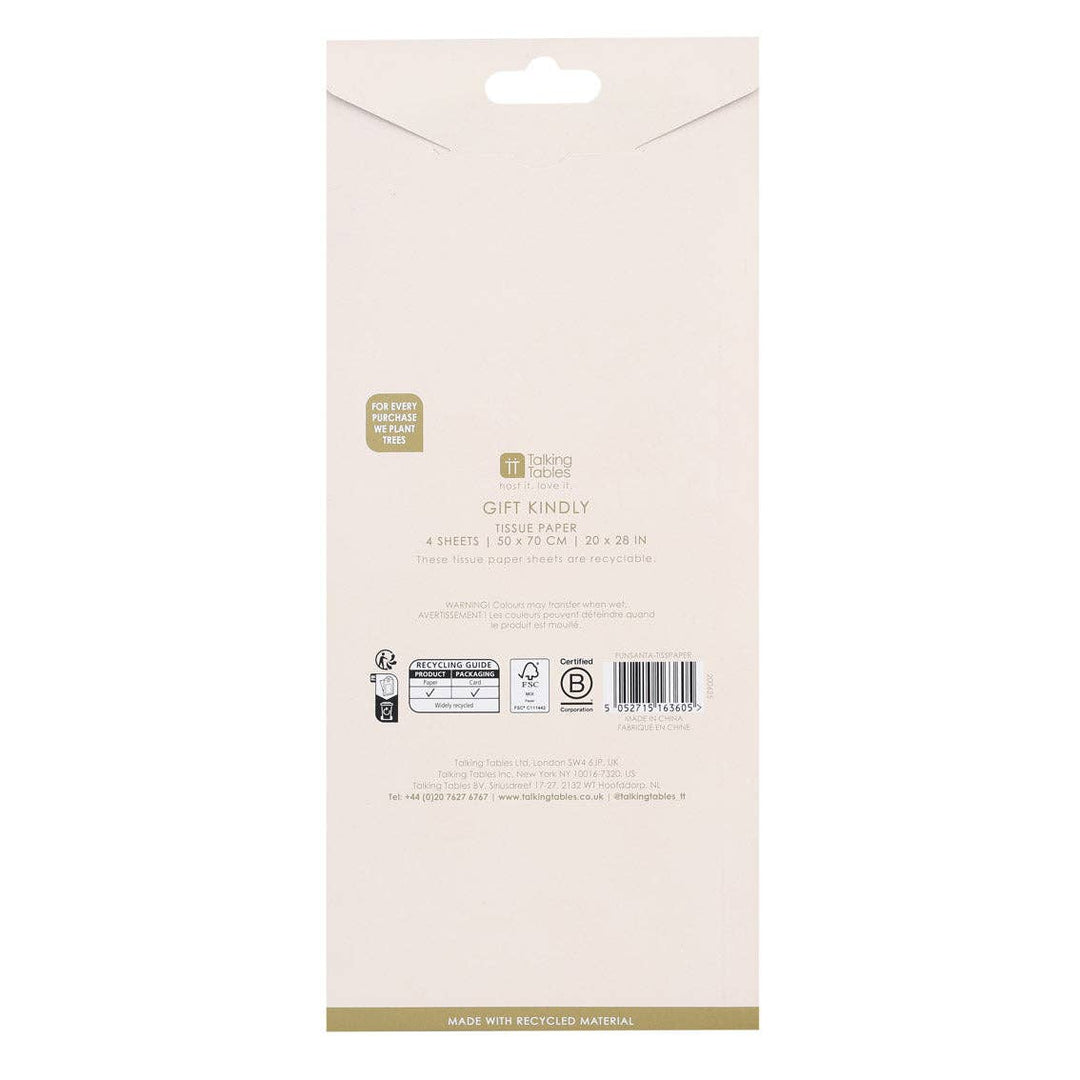 Santa Tissue Paper 4 Sheets