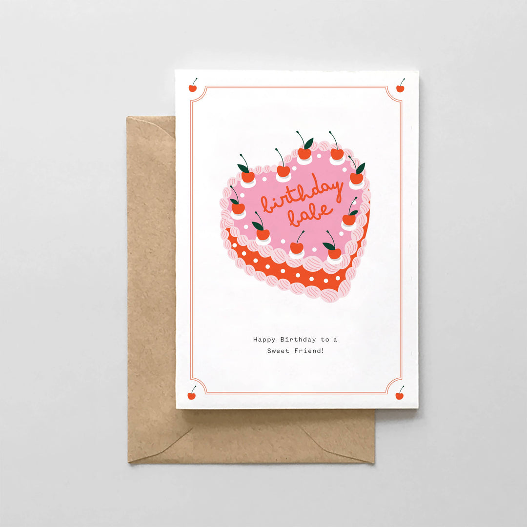 Birthday Babe Cake - Birthday Card