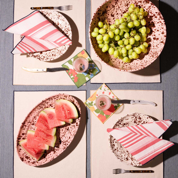 Million Flowers Linen Cocktail Napkins | Set of 4