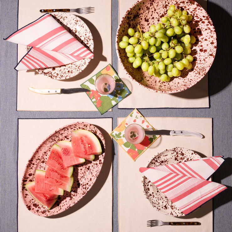 Million Flowers Linen Cocktail Napkins | Set of 4