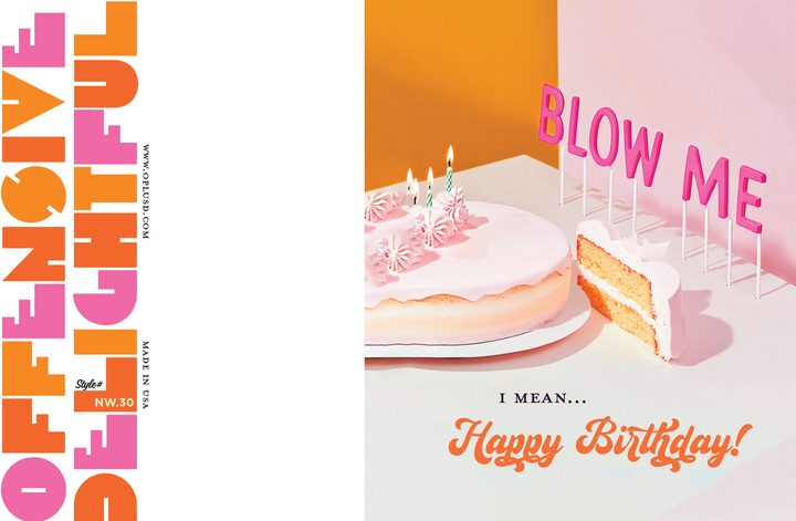 BLOW ME! birthday card