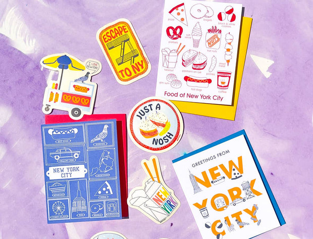 New York City Food Cart & Pigeon Sticker