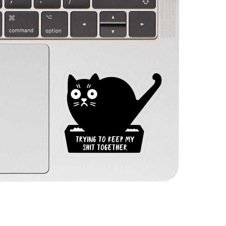 Funny Swear Cat Litter Shit High Quality Vinyl Sticker