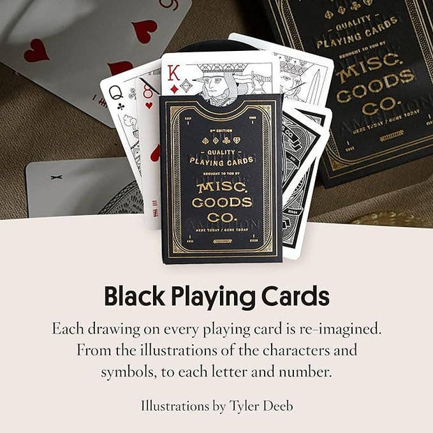 Black Playing Cards | Unique Illustration and Symbols