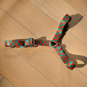 The Fritz Dog Harness | Adjustable, No-Pull & Reversible: Red Green / Medium