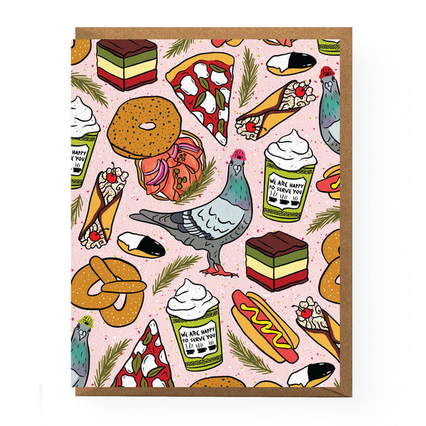 NYC Holiday Pattern Card: Single card