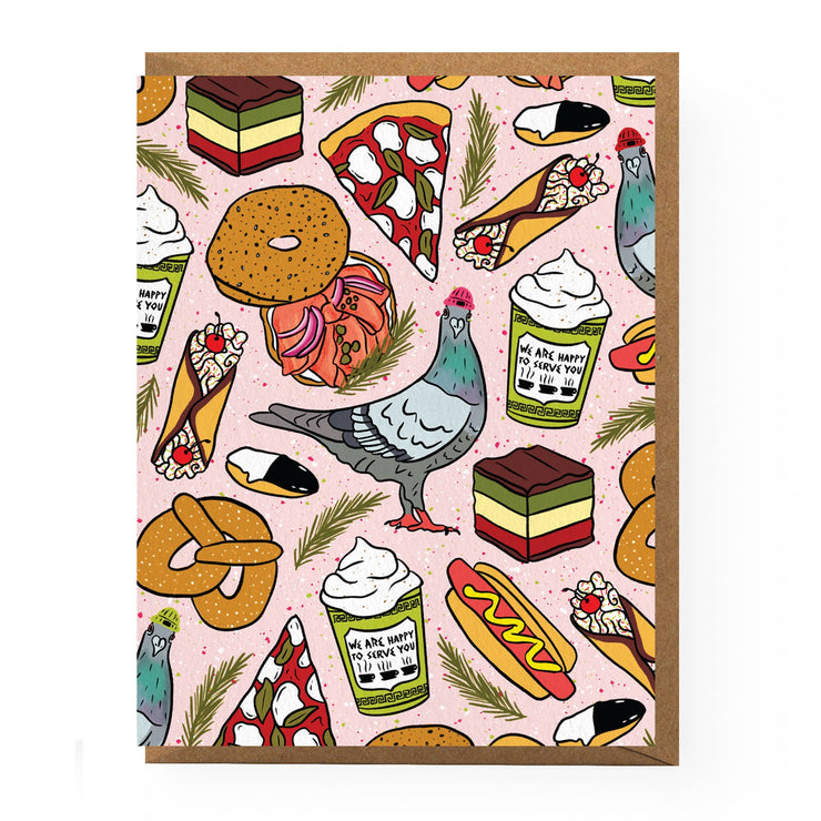 NYC Holiday Pattern Card: Single card