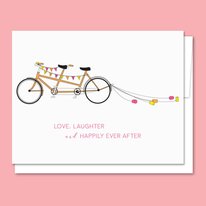 Wedding Bike - Letterpress Congratulations Card