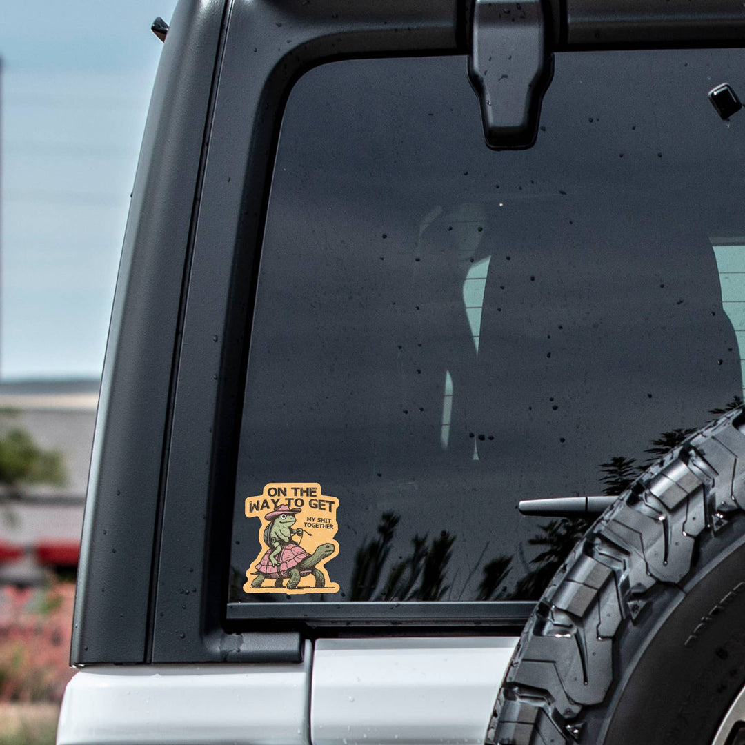 Swear Frog Cowboy Funny Turtle High Quality Vinyl Sticker