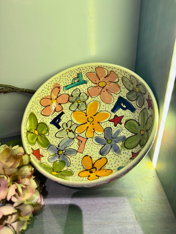 Iron Bloom Guns & Florals Bowl