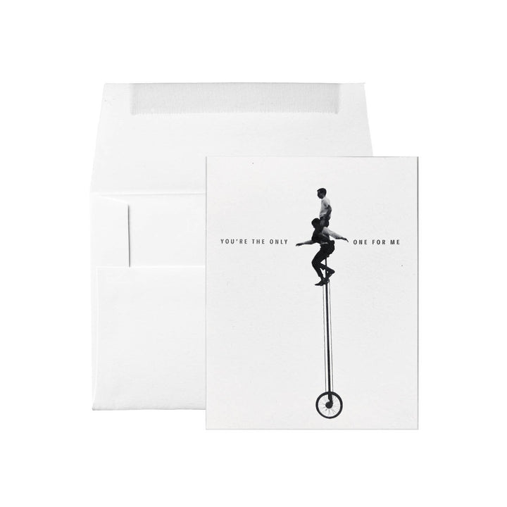 Bicycle Unicycle You're the Only One for Me Card