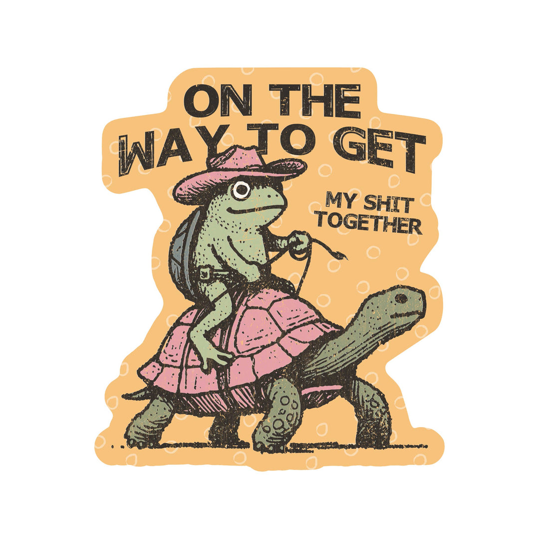 Swear Frog Cowboy Funny Turtle High Quality Vinyl Sticker